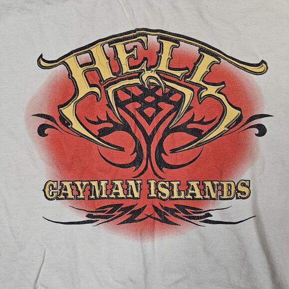 Vintage Hell Cayman Islands Tshirt Medium Y2K Beach Surfer Skater Streetwear - Picture 2 of 7